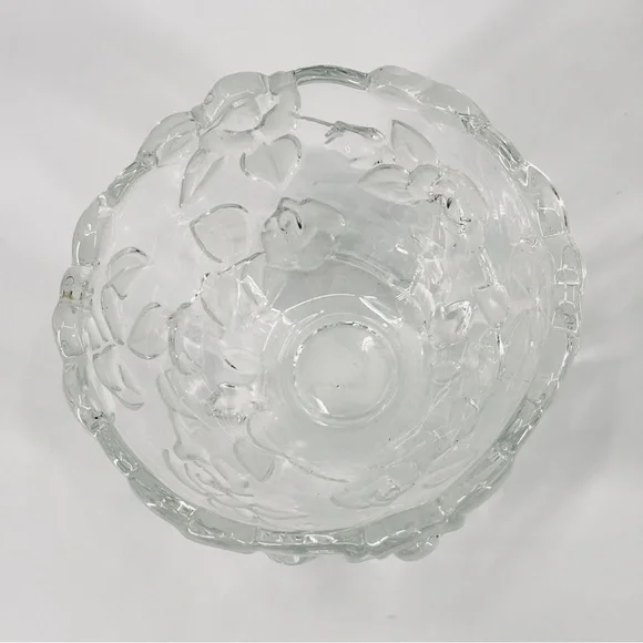 Vintage Mikasa Bella Rose 3D Crystal Bowl - Picture 4 of 9